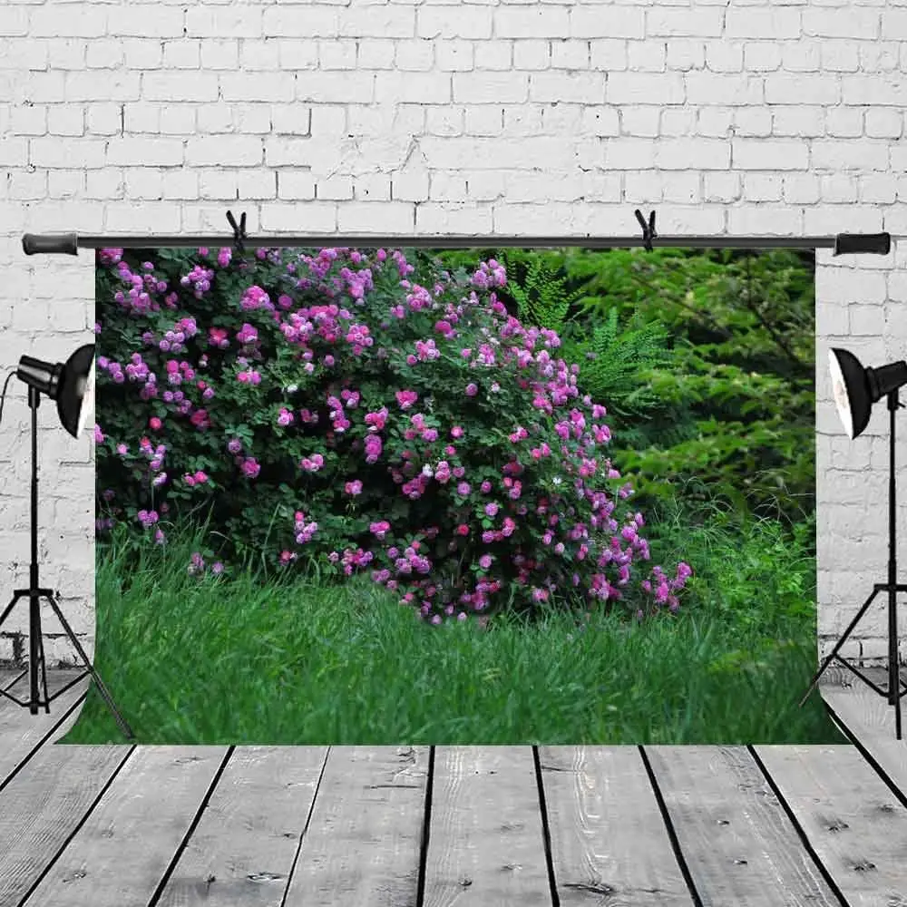 7x5ft Natural Scenery Backdrop Bouquets of Flowers Green Grass Photography Background and Studio Props | Электроника