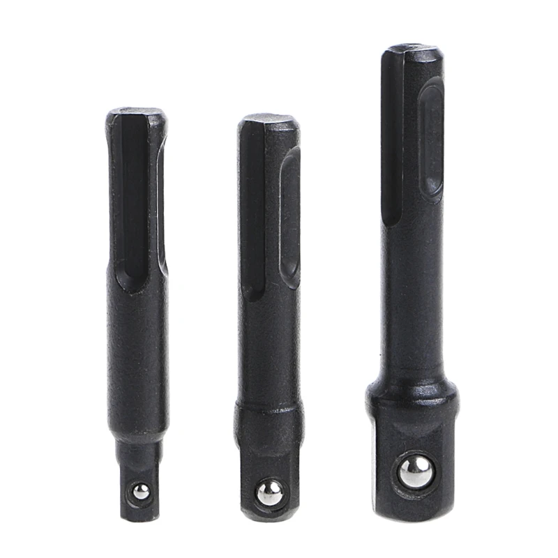 

3 Pcs SDS Plus Drill Socket Driver Set 1/4" / 3/8" 1/2" Chuck Adaptor