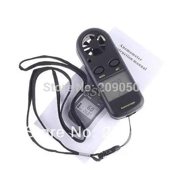 Высокое качество 2in1 цифровой скорость ветра измерьте метр колеи анемометр