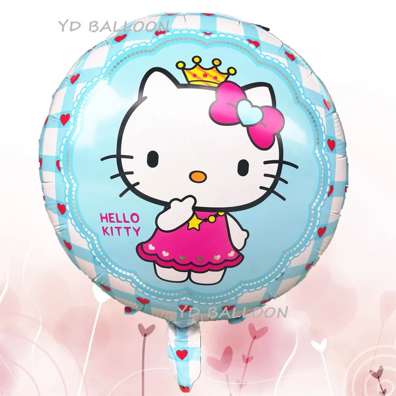 KUWANLE 10 шт./лот 18 дюймовые фольгированные шары Hello Kitty Надувные игрушки украшение