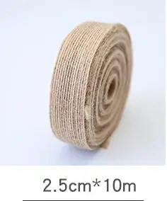 5 м/10 м/шт. натуральная винтажная джутовая Мешковина лента DIY свадебный пояс ремень вечерние украшения Ремесло джутовое кружево лента - Цвет: 3