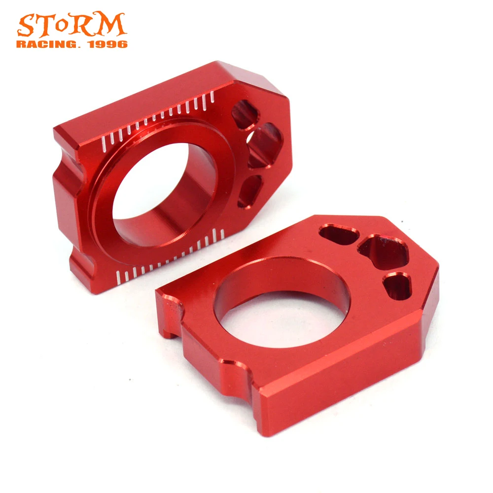 Motorcycle CNC Red Axle Block Chain Adjuster For HONDA CR125R 250R CRF250R 250X CRF450R 02-17 CRF450X CRF450RX 2017-2019 2020 | Автомобили