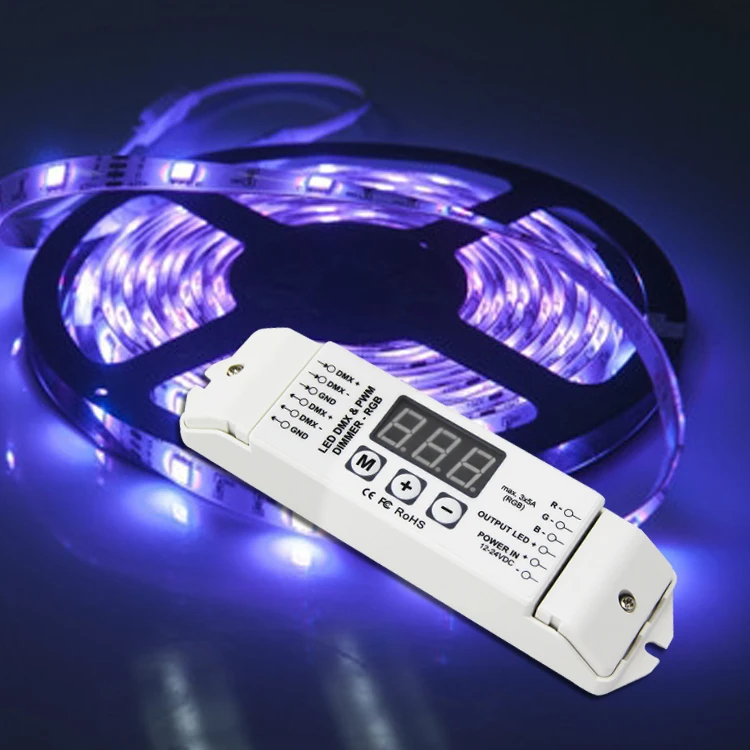 BC-833 светодиодный DMX512 декодер 3CH DC12V - 24V 5A * выход контроллер DMX декодера Экран