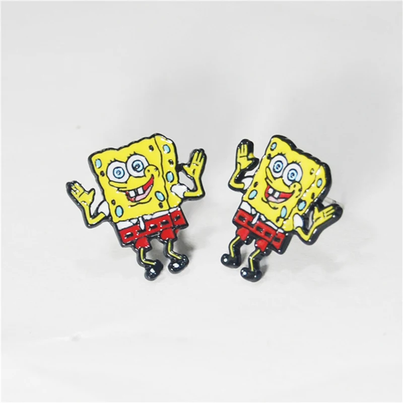 Earring W2846 Dongmanli 1 пара европейские классические милые Мультяшные сережки трендовые аниме Звезды Дизайн Эмаль дети серьги гвоздики - Окраска металла: Earring