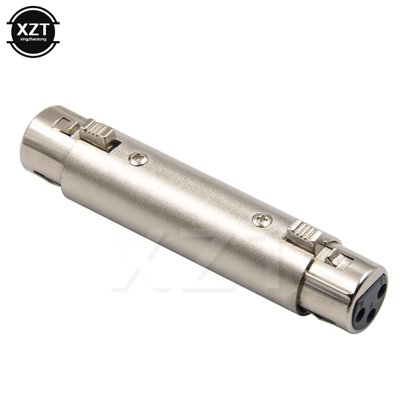 Новый 3 контактный разъем XLR Мама в мама соединитель для микрофона динамика