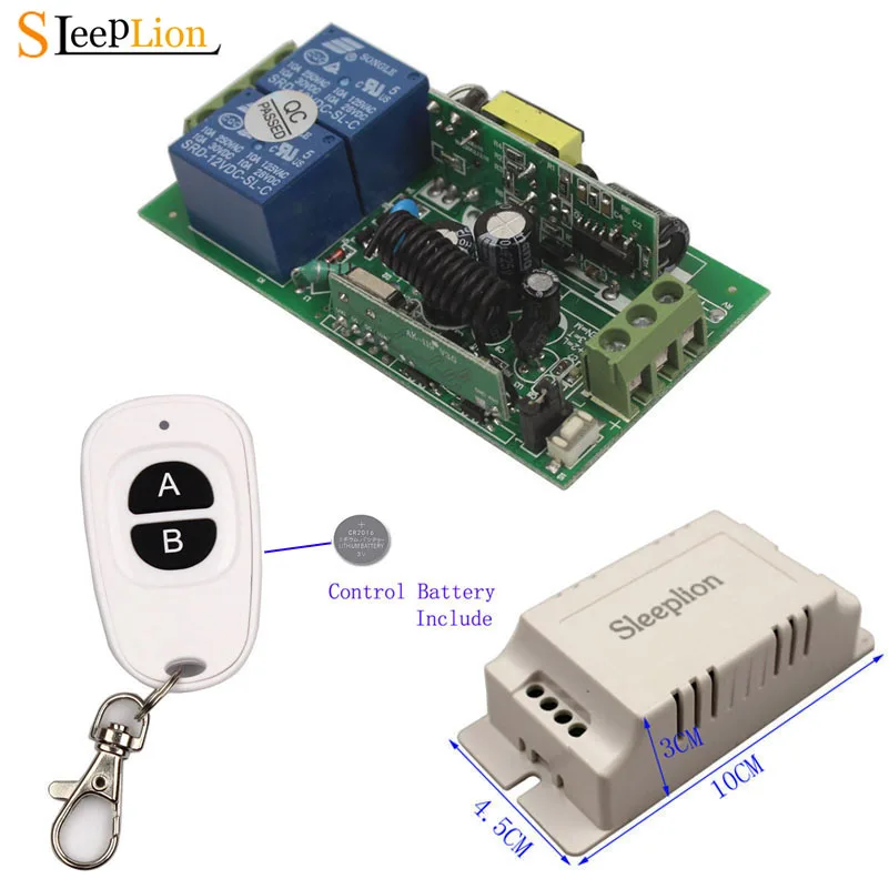 

Sleeplion 110V 2CH Relay Remote Control ON OFF Universal On Off Switch Light 220V 2CH Relay Module Receiver 315/433 MHz