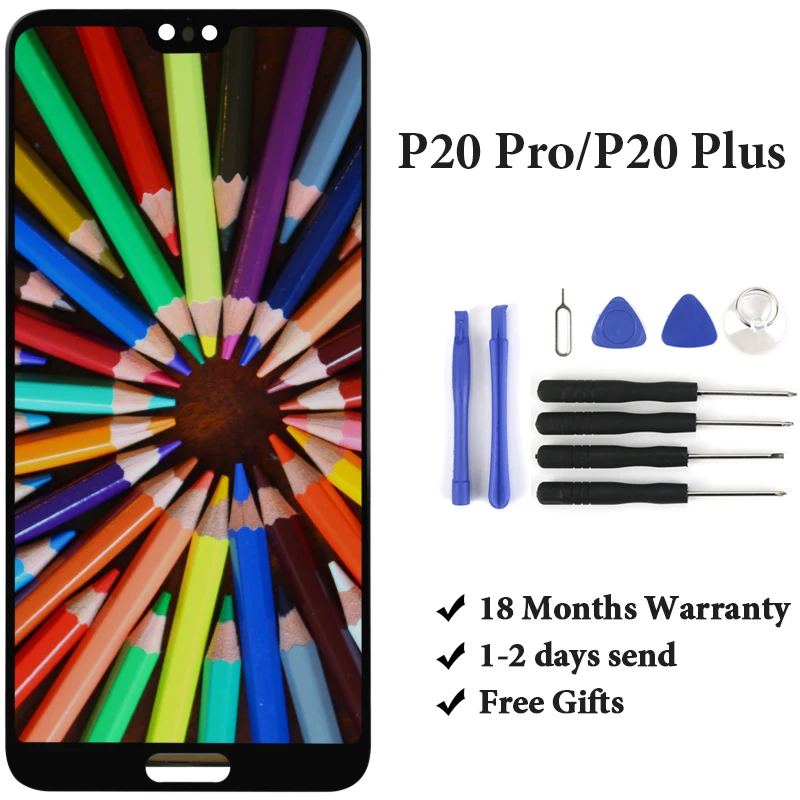 

1PC 100% Tested LCD For P20 Pro Without Fingerprint Display Touch Screen Digitizer Replacement For P20 Pro