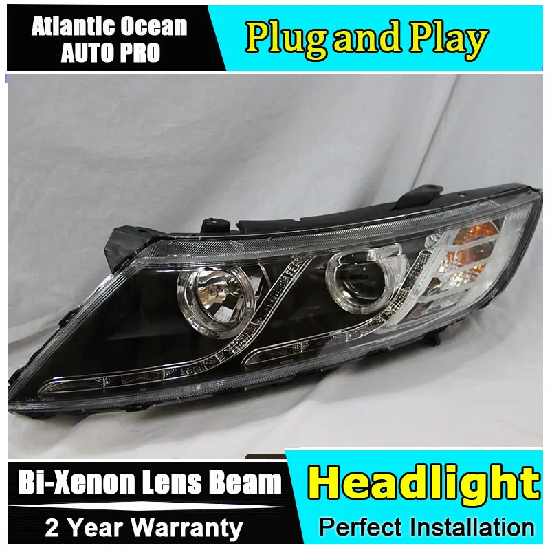 Автостайлинг для Kia K5 фары 2011-2014 optima светодиодный ные DRL линзы двойной луч HID