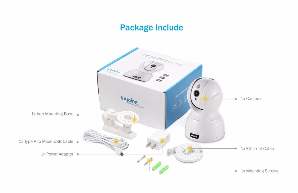 SANNCE 720P Wi-Fi камера безопасности IP камера 1.0MP беспроводная Wi-Fi аудио домашняя камера видеонаблюдения детский монитор HD мини CCTV камера