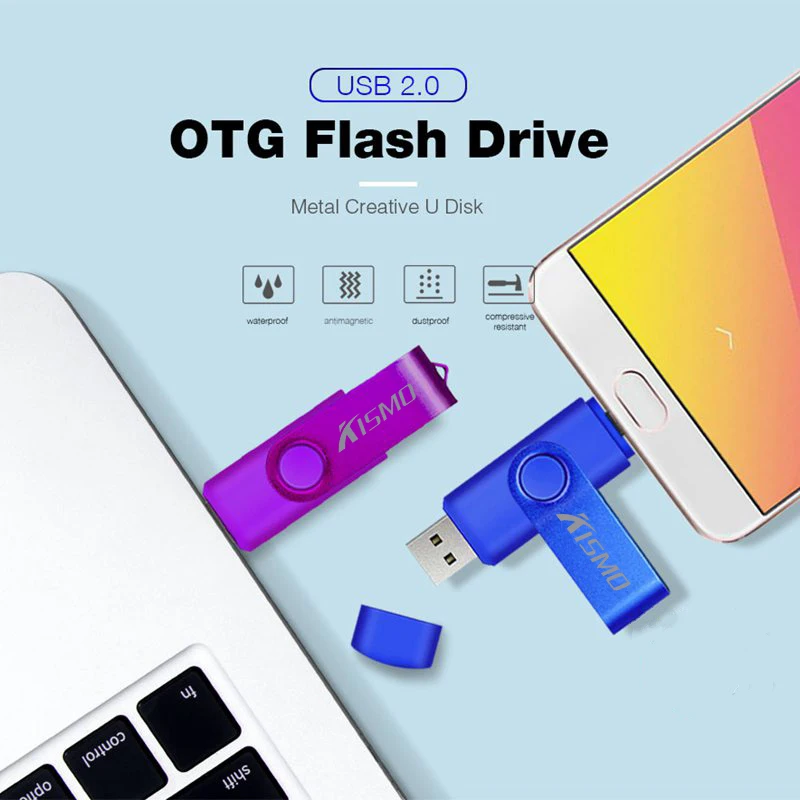 Цветной флеш накопитель Kismo USB 2 0 8 Гб 16 64 OTG металлический для Samsung S6 S7 Edge Sony Z3 Z4 Z5|USB