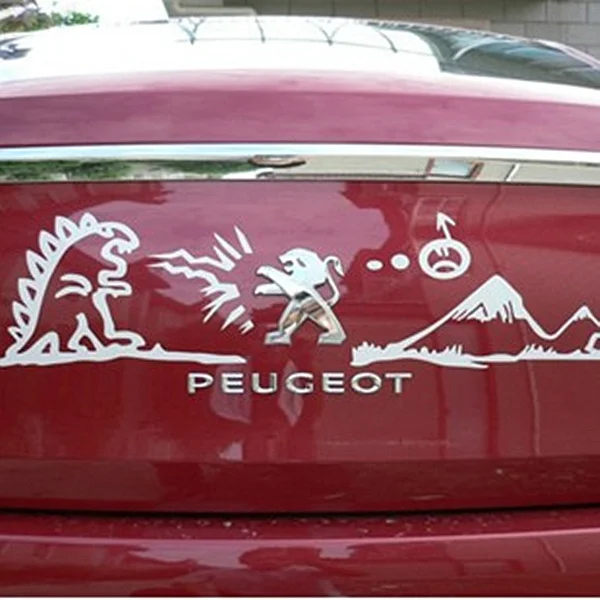 Наклейки для автомобиля с изображением героев мультфильма Peugeto Lions Fighting Monster
