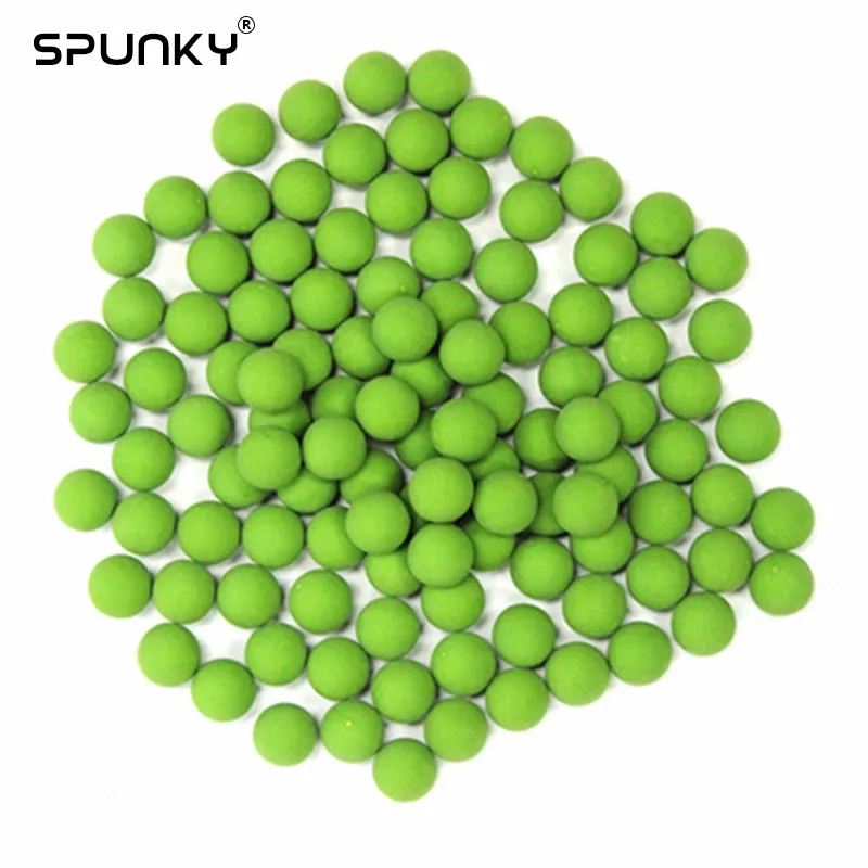 Green 200 шт./пакет 0,5" /черный/зеленый/желтый/оранжевый Шаблон трафарет для резиновый мяч из однотонного грелки из натуральной резины - Цвет: Green