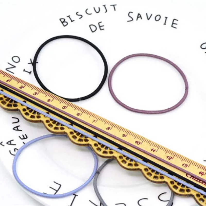 100 шт./лот Красочный милый держатель для волос девочек конский хвост Аксессуары