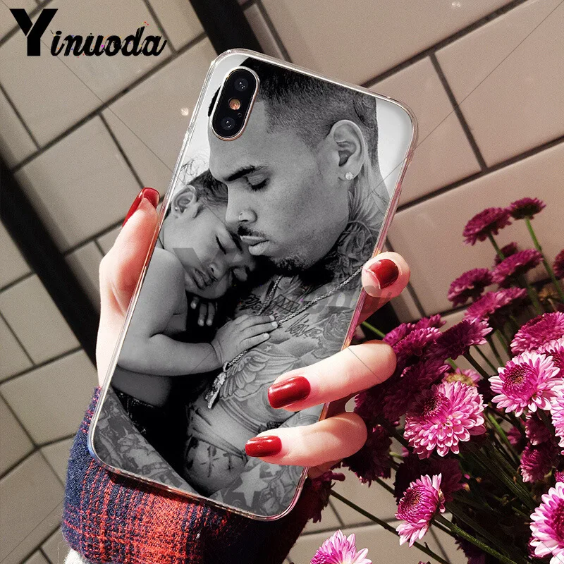 Yinuoda Chris коричневый Breezy Coque Shell чехол для телефона iPhone 8 7 6 6S Plus 5 5S SE XR X XS MAX Coque Shell