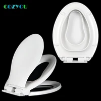 double layer toilet seat children adults dual use toilet lid elongated v shape silent slow closure width 35 37cm length 44 47cm