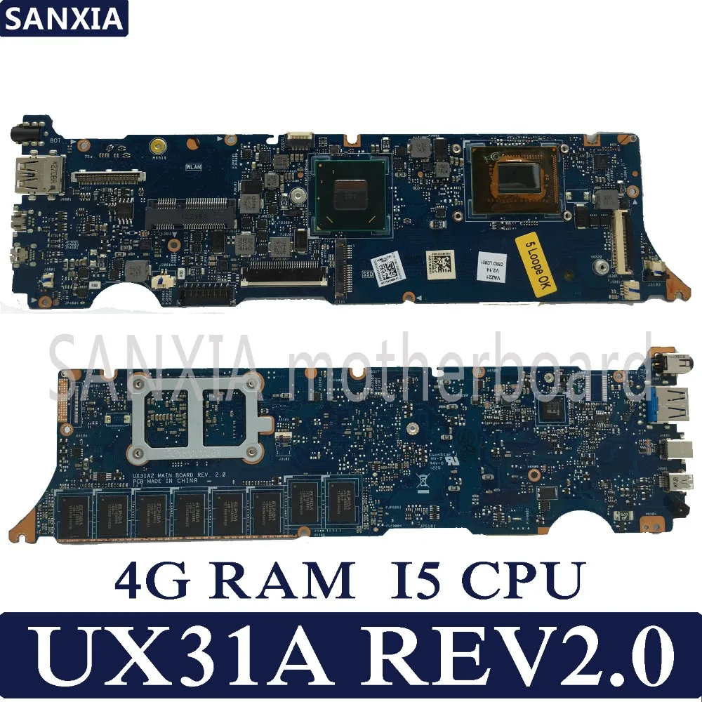 KEFU UX31A2 материнская плата для ноутбука ASUS UX31A оригинальная 4G RAM I5 3317U