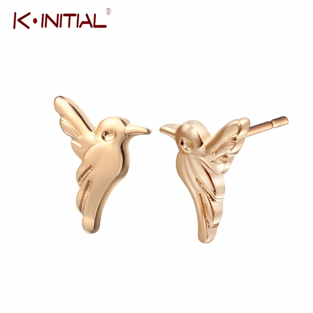 

Kinitial Cute Animal Bird Stud Earrings Flying Birds Earring for Woman's Party Accessory Jewelry oorbellen