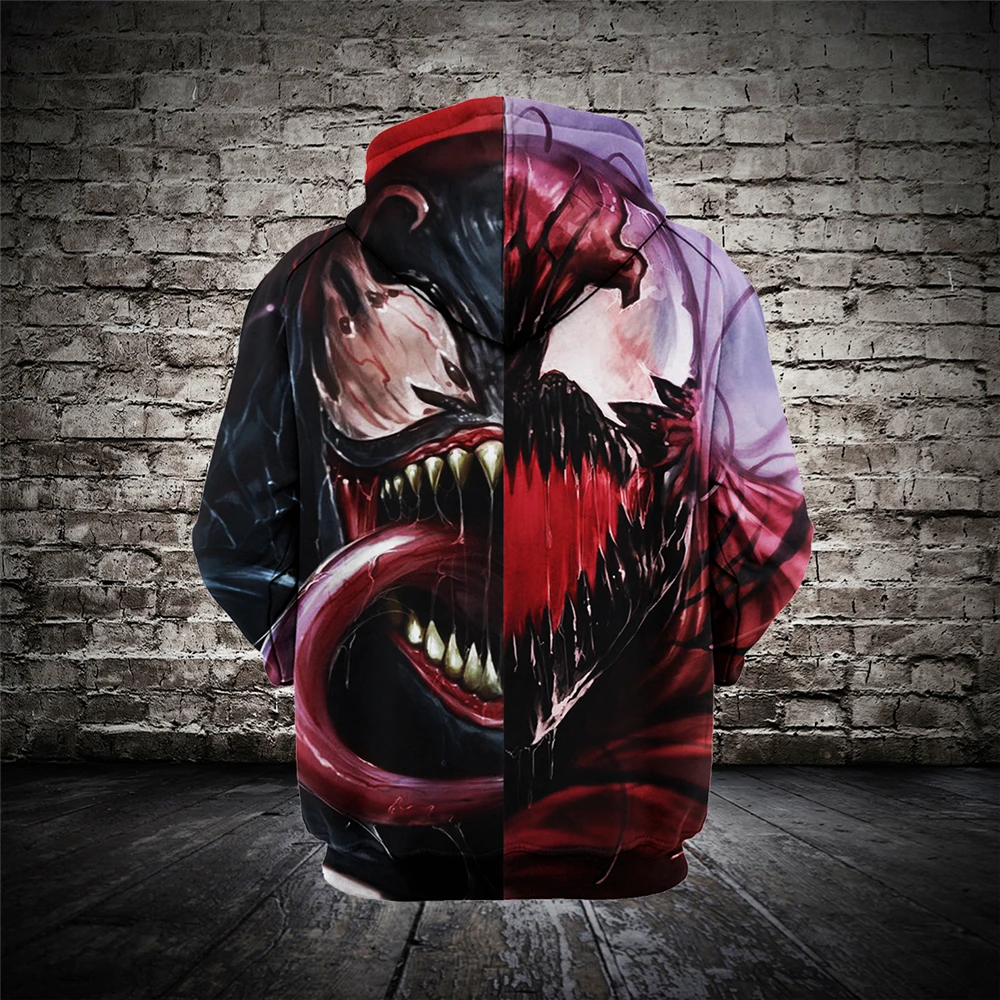 Дропшиппинг сезон: весна–лето новые продукты 3D печати Venom Мода с капюшоном и