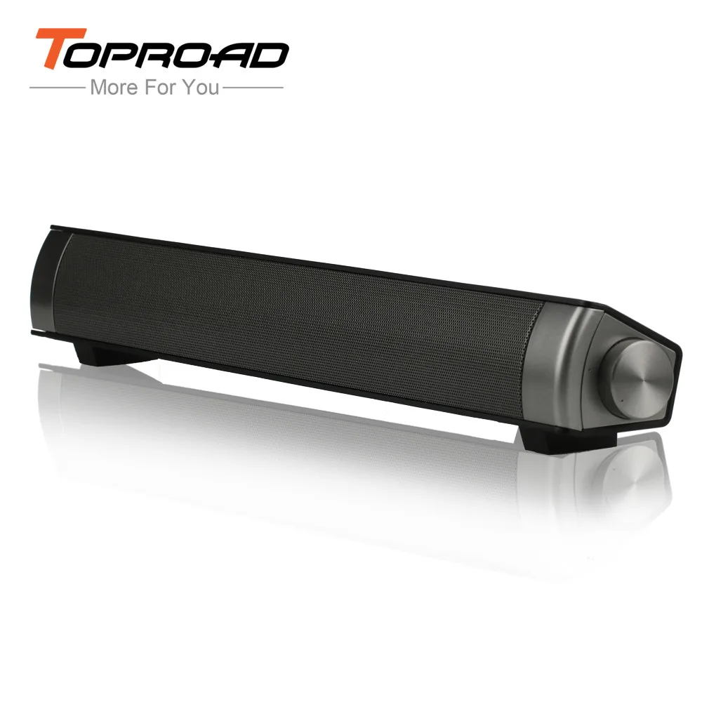 TOPROAD HIFI Портативный беспроводной Bluetooth динамик Саундбар TF Громкая связь с микрофоном сабвуфер Колонка динамик s для компьютера телефоны