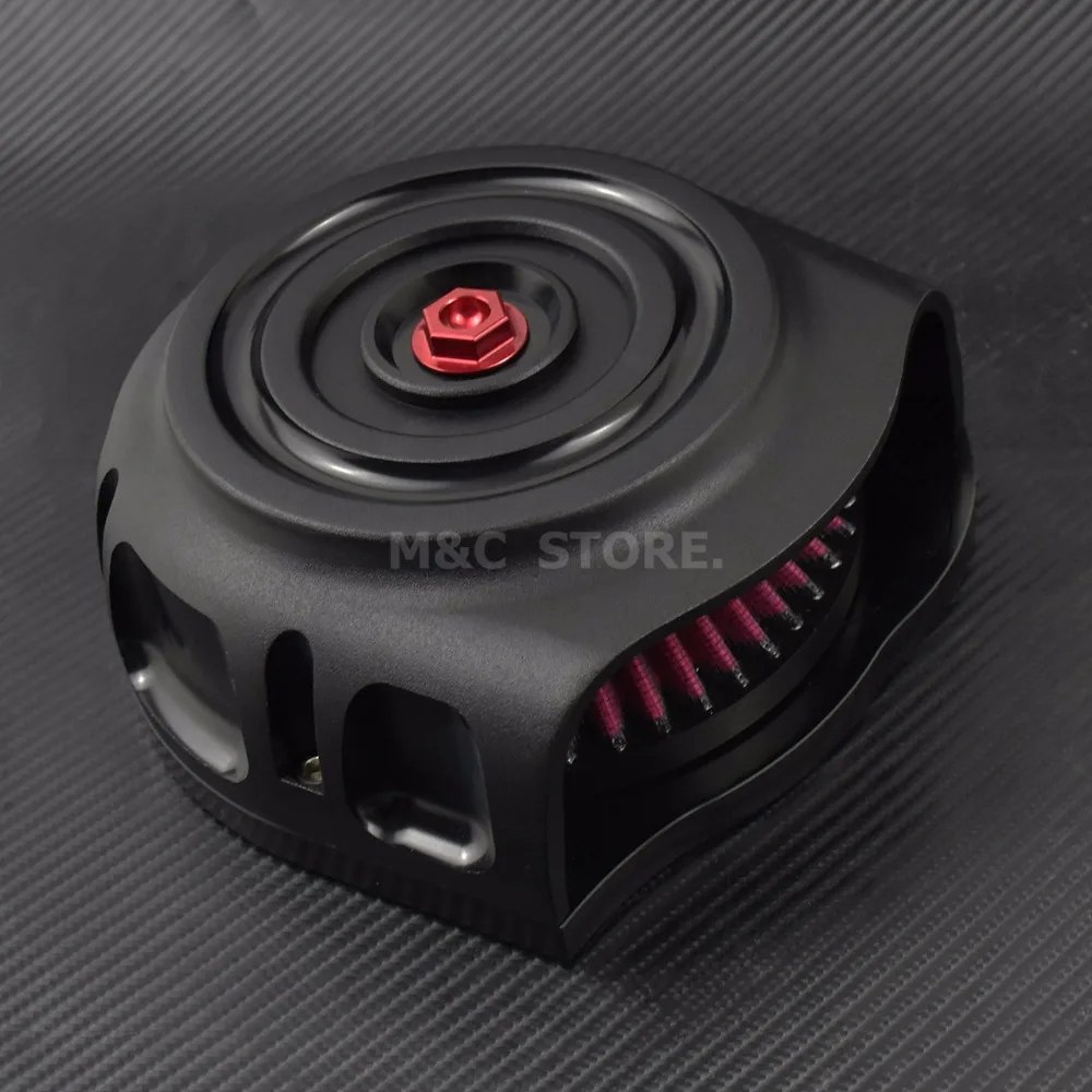 Черный воздушный фильтр для очистки воздуха с красными шипами Harley Sportster XL 04 up Twin Cam