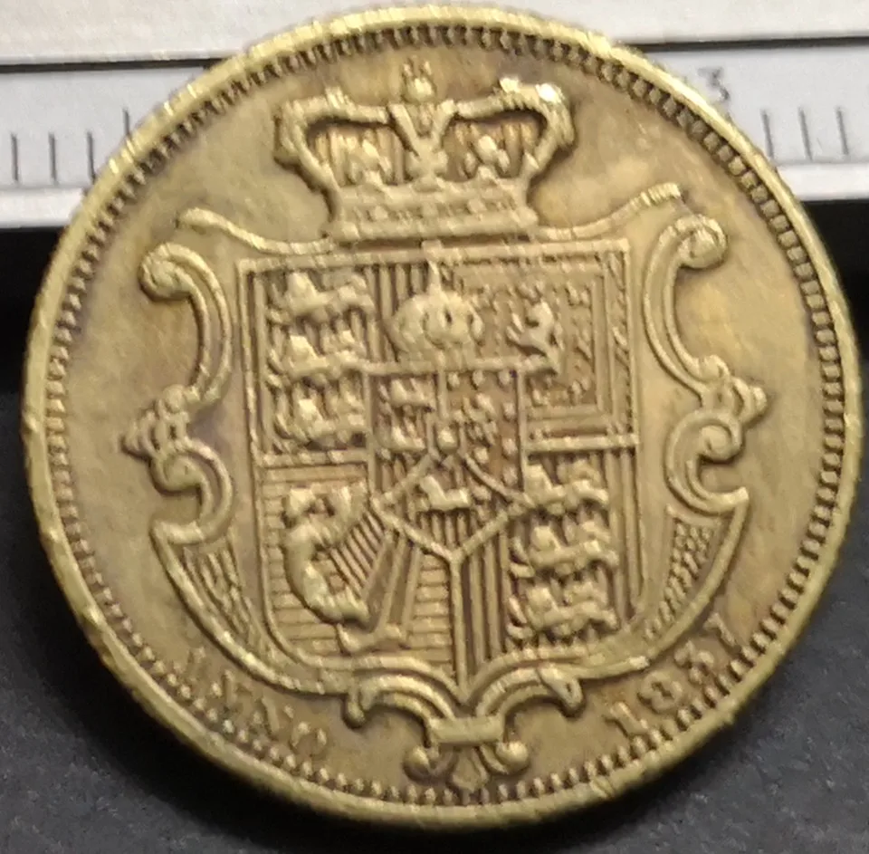 1837 Великобритания 1 Sovereign-Уильям IV. 9999 чистого золота покрытием имитация монеты