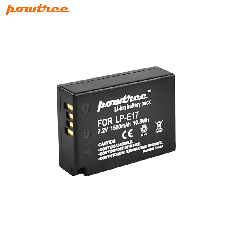 Powtree 1500 мАч LPE17 LP E17 батарея и LCD двойное зарядное устройство для Canon EOS 200D M3 M6 750D 760D T6i