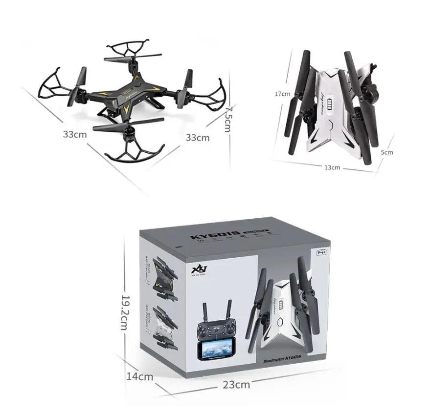Радиоуправляемый вертолет KY601S Дрон с 1080 P wifi камерой FPV складной квадрокоптер