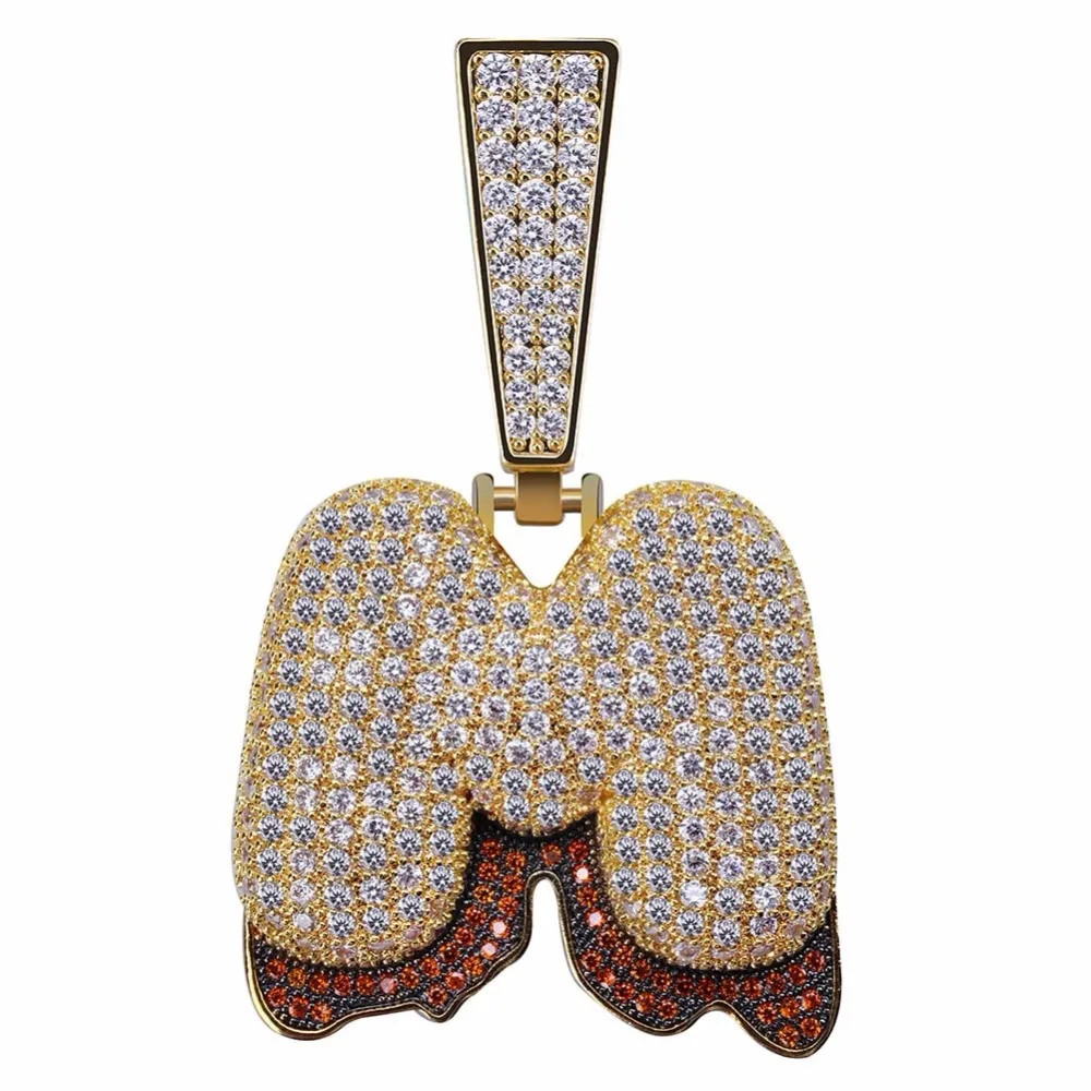 С большой пряжкой на лодыжке подвески-буквы ожерелья Bling льдом с фианитами