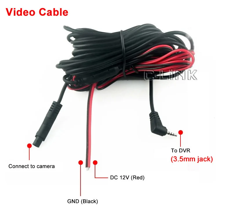 2.5 мм/3.5 мм Jack Порт 4 pin Автомобильная камера заднего вида Парковка на 170 градусов