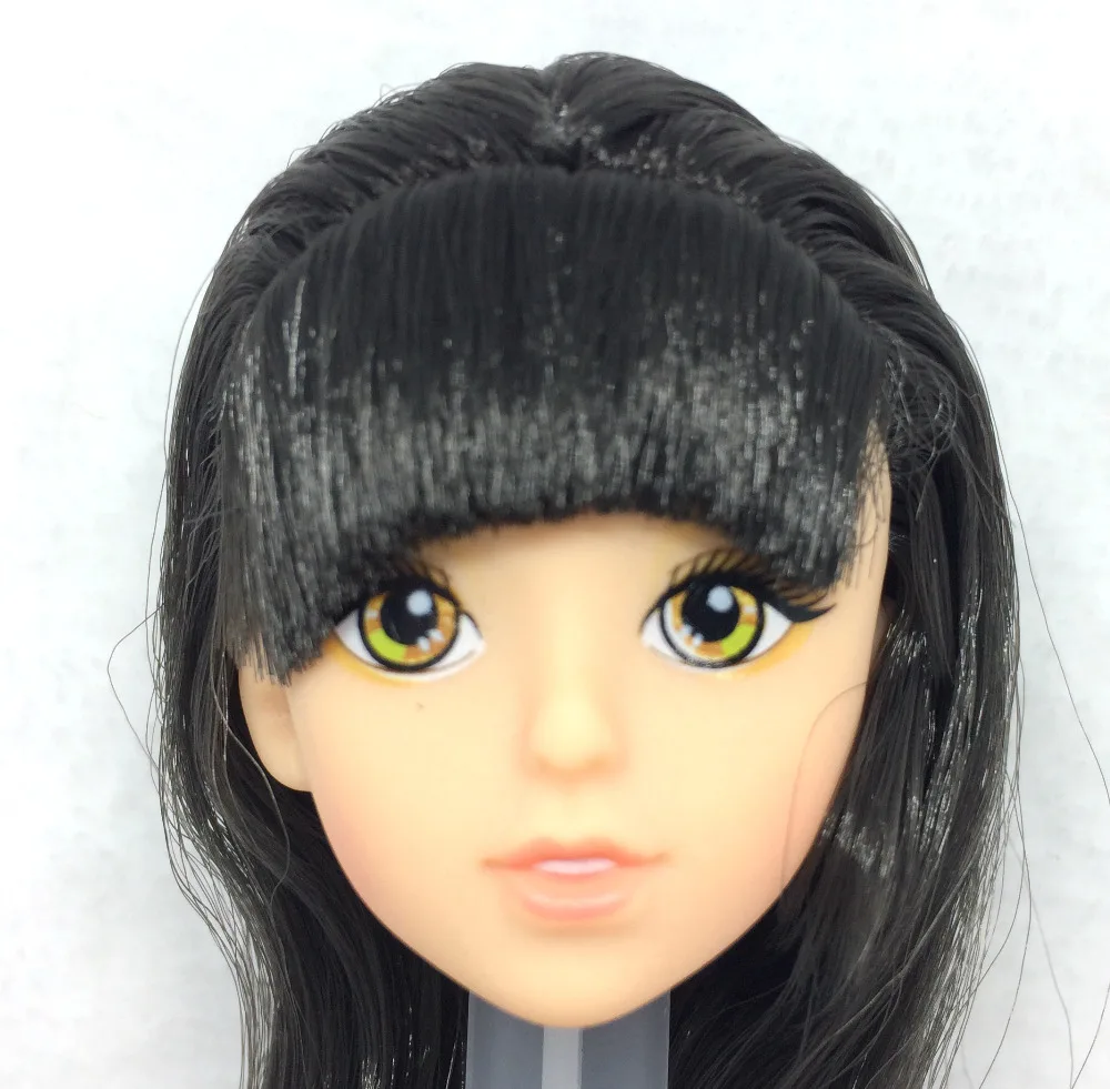 NK One шт Кукла Модная кукла голова BlackHair DIY аксессуары для куклы Barbie Kurhn лучший подарок для девочек Детские игрушки Сделай Сам 024G