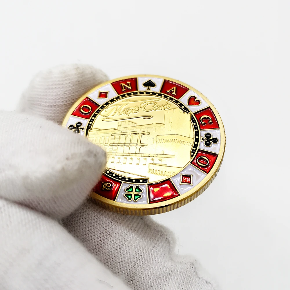 Monaco Poker Chips Монте Карло значок вызов коллекция монет мемориальные сувениры