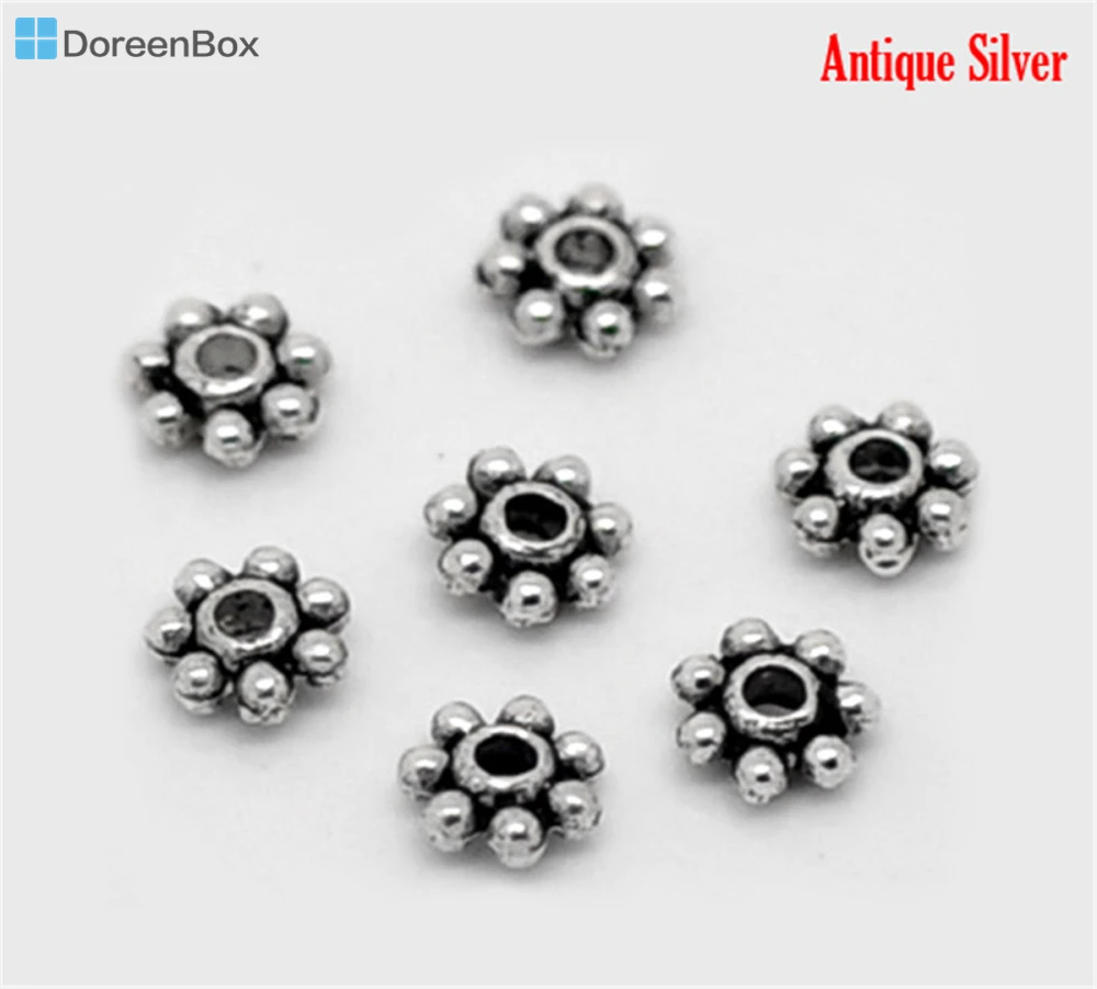 Doreen Box hot 1000 шт крошечные ромашки бусины 4 мм диаметр. (B00902)|daisy spacer beads|beads 4mmspacer beads |