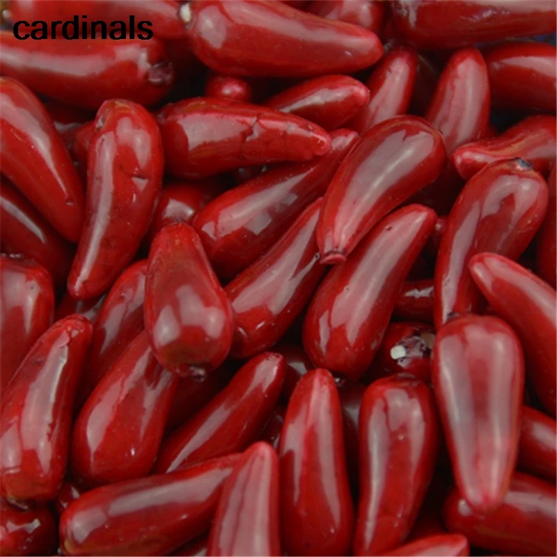 20 шт. маленькие красные ягоды Чили искусственный цветок из пластика модель