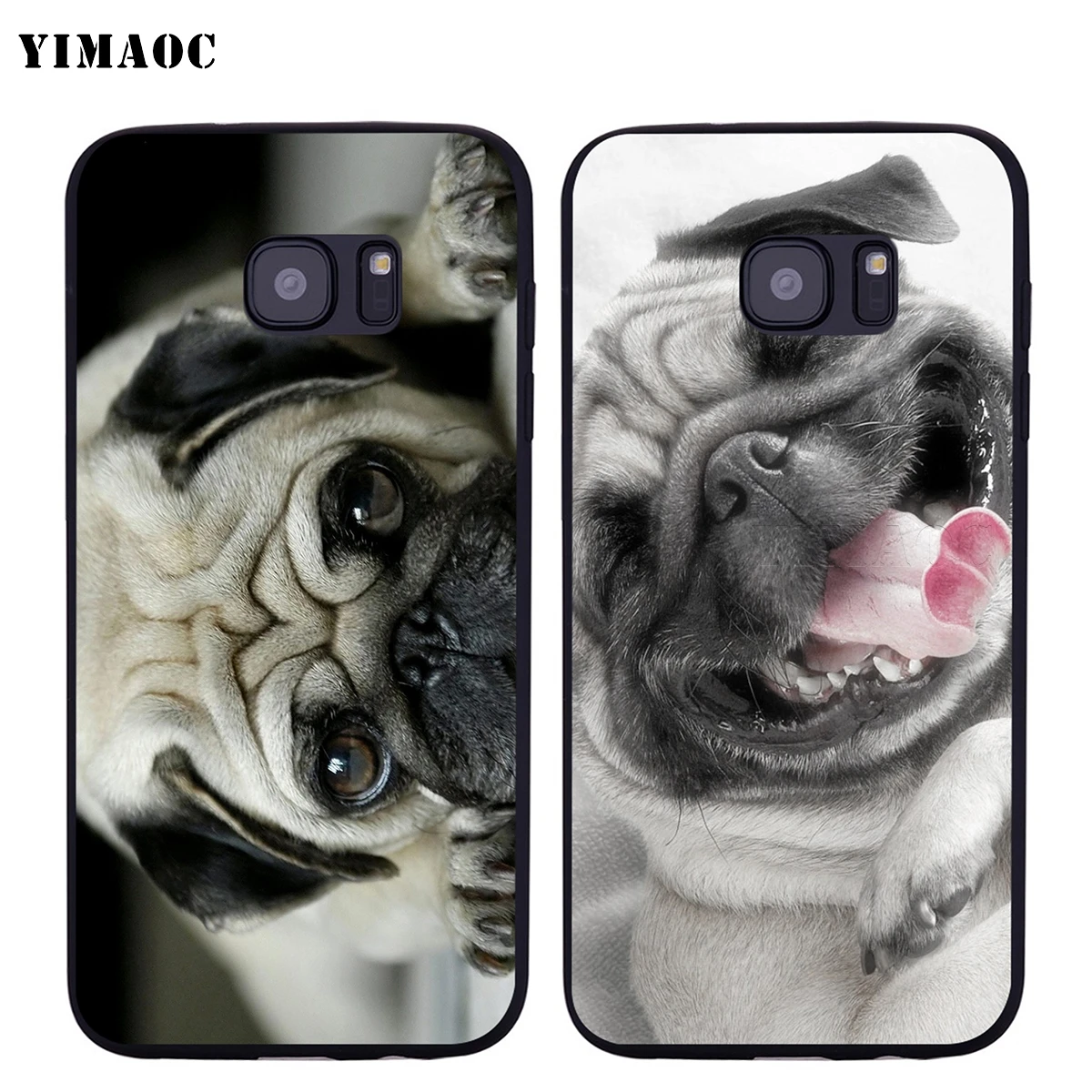 Yimaoc изображением симпатичного мопса или чехол для samsung Galaxy A7 A8 A9 A10 A20 A30 A40 A50 A70 M10 M20 M30 S10e J6 плюс