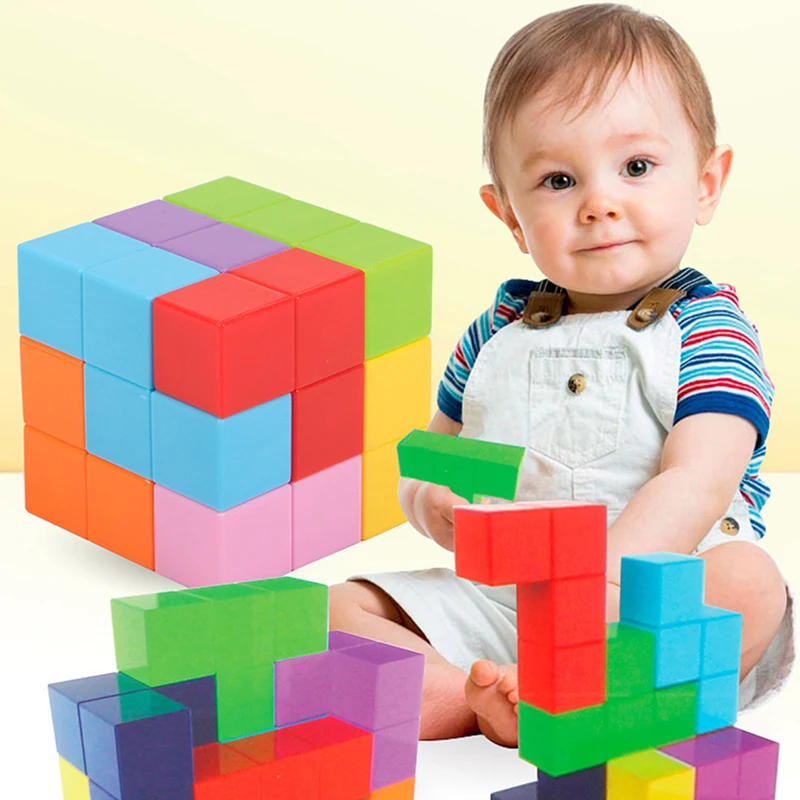 Магнитные кубики, магнитные кубики, игрушки 3x3x3, кубики, Обучающие игрушки, несколько форм, Кубик Рубика, подарки на Рождество, день рождения