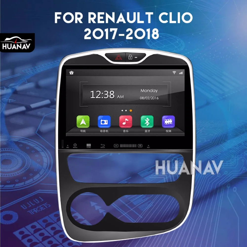 Для Renault Clio 2013-2017 автомобильный dvd-плеер GPS ГЛОНАСС карта RDS радио Android 8 0 4 Гб + 32 ядер
