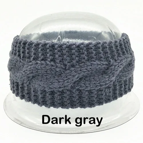 Dark gray Женская шерстяная вязаная повязка-тюрбан Зимняя Теплая эластичная повязка на голову повязки на голову аксессуары для волос для девушек аксессуары - Цвет: Dark gray