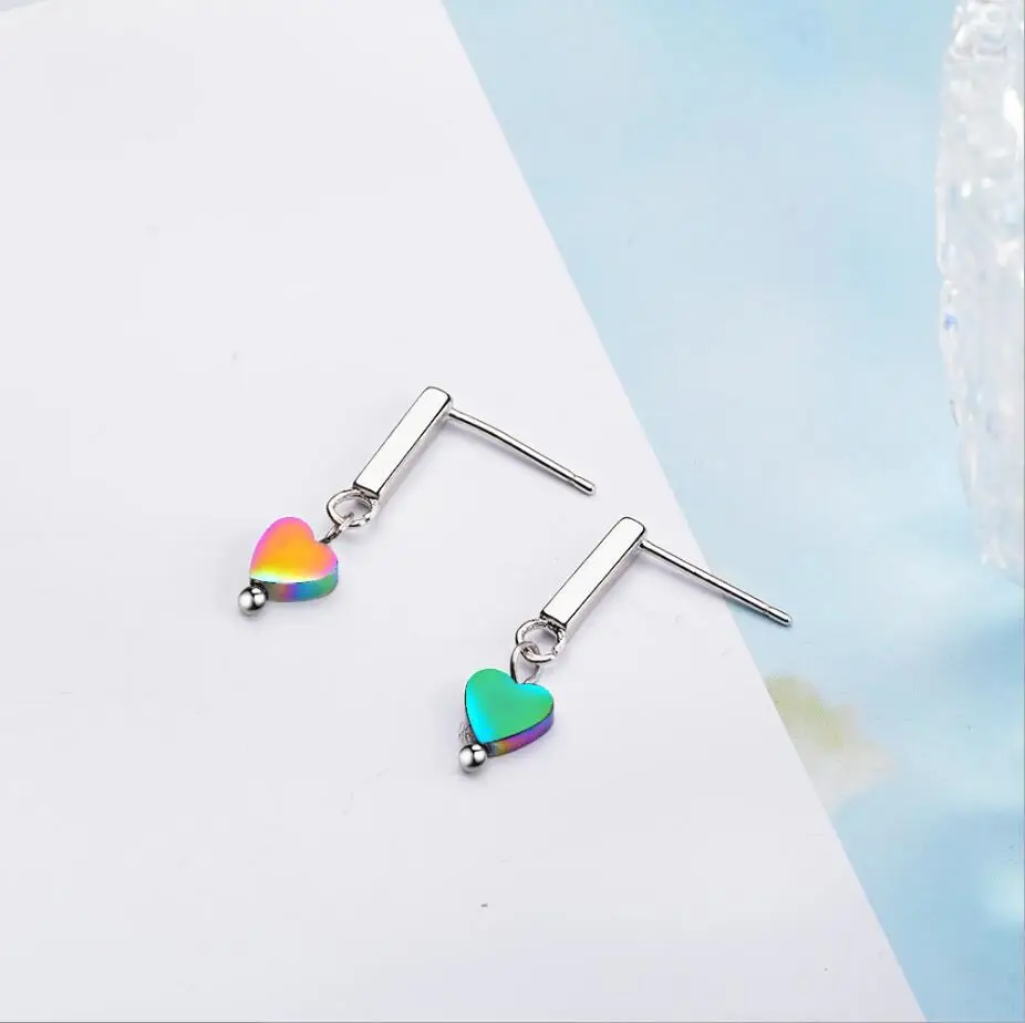Женские серьги из серебра 925 пробы с цветным камнем|Серьги-гвоздики| |