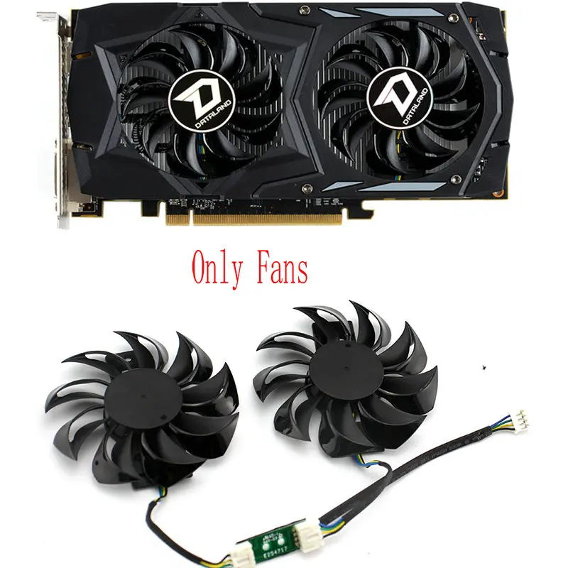 Оригинальный GA81B2U DC12V 0.38A для DATALAND RX460 Графика карты вентилятор охлаждения|Кулеры