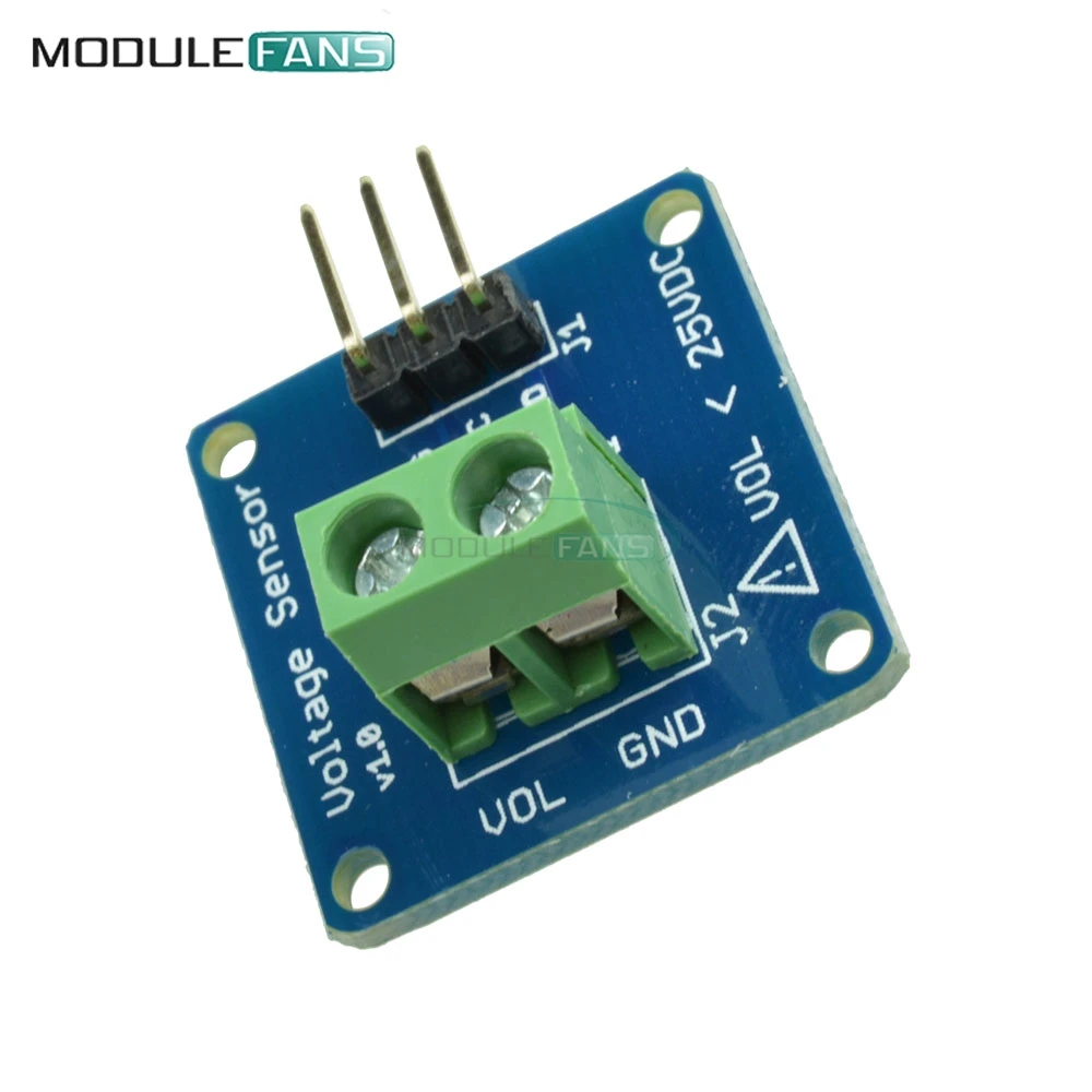 DC Voltage Detection Sensor Module Detector Resistor Divider Board for Arduino DG 25V diy | Электронные компоненты и