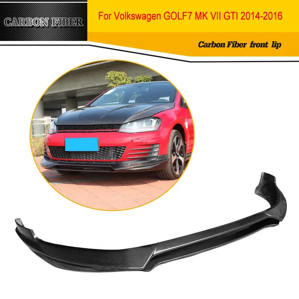 Передний спойлер из углеродного волокна передний фартук для бампера VW Golf VII MK7 GTI
