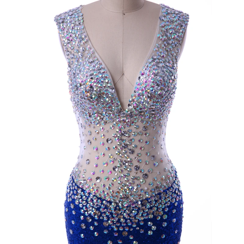 Роскошные с открытой спиной v образным вырезом Длинные Выпускные платья 2019