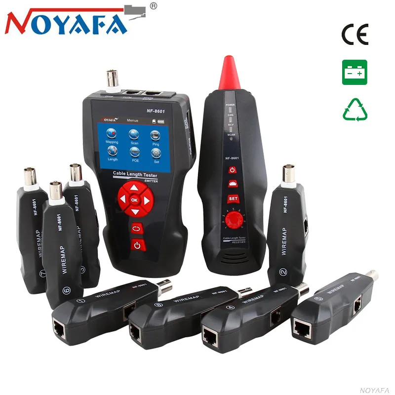 Оригинальный Noyafa NF 8601W Локальной Сети Кабельный тестер ЖК дисплей телефонного