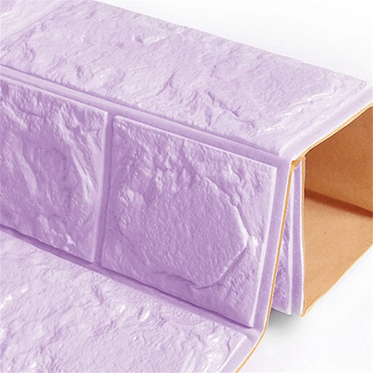 light purple 60x30cm 1 шт водостойкие настенные наклейки 3D для детской комнаты домашний Декор Гостиная для ТВ фоновое покрытие стен DIY самоклеющиеся - Цвет: light purple 60x30cm
