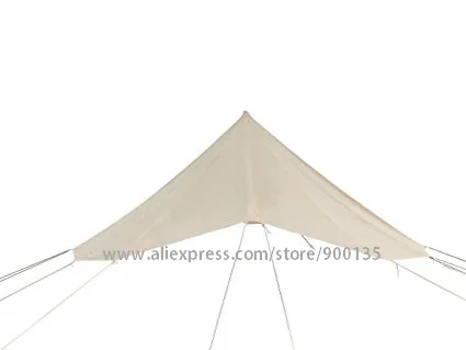 5m roof tarp 3 м 4 м 5 м 6 м водонепроницаемый хлопковый холст колокольчик палатка роскошный Glamping Палатка для семьи - Цвет: 5m roof tarp
