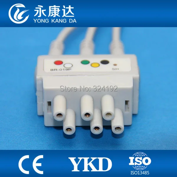 3 ./.  Nihon kohden BR-019  IEC/3  ECG    leadwires  ce mark,