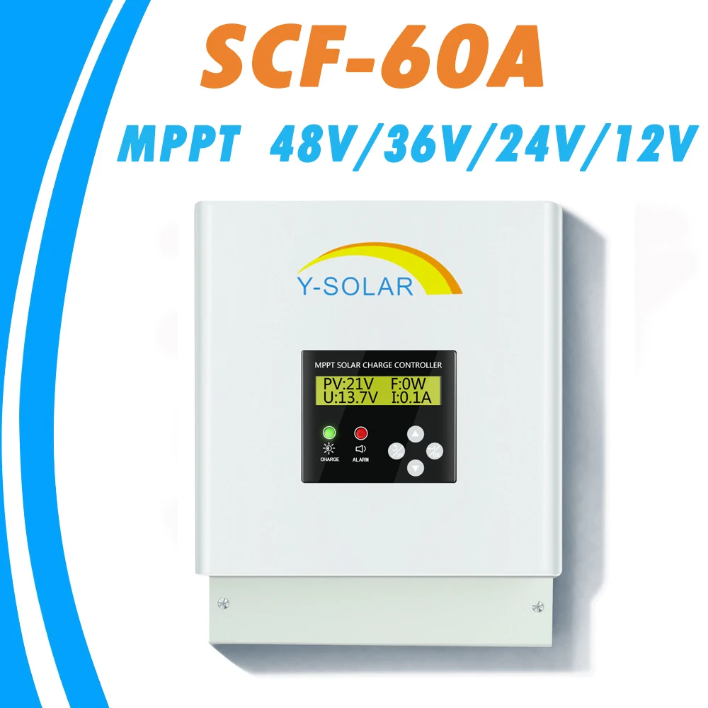 MPPT 60A Солнечный контроллер заряда 48 В/36 В/24 В/12 В для макс. 150 в солнечная панель Вход двойной вентилятор охлаждения RS485 коммуникационный порт