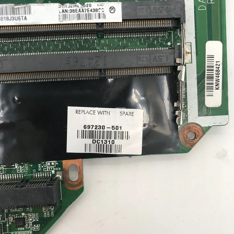 Высококачественная материнская плата для ноутбука Pavilion G4 G6 2000 697230 501 601 001 DA0R52MB6E0