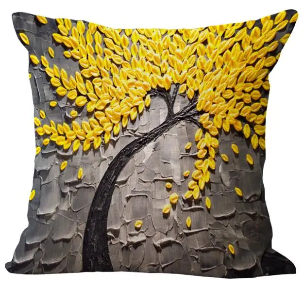 Чехол для подушки льняная Красивая 3D Художественная живопись чехол дерева