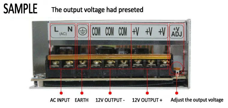 Светодиодный адаптер питания Трансформатор 12v 20a 240w для светодиодной ленты светильник 5050 5630 3528